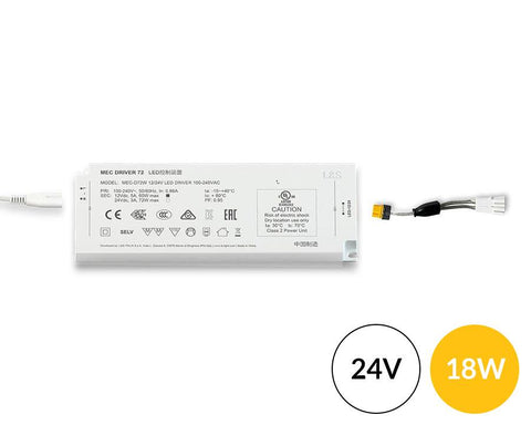 L&S MEC System 24V Starter Kit. 1 x 18W MEC Driver and 1 x Y Cable