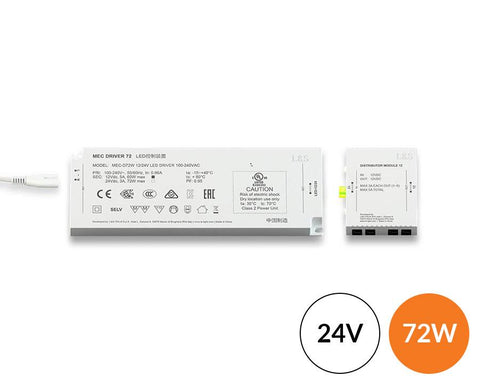 L&S MEC System 24V Starter Kit. 1 x 72W MEC Driver and 1 x Standard Distribution Module