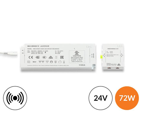 L&S MEC System 24V Starter Kit. 1 x 72W MEC Driver and 1 x Wired Sensor Distribution Module