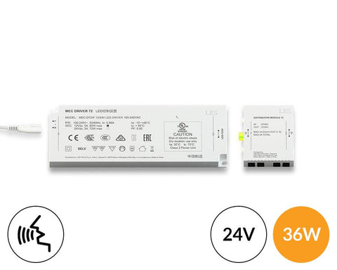 L&S MEC System Smart 24V Starter Kit. 1 x 36W MEC Driver and 1 x Smart Distribution Module (Emotion)