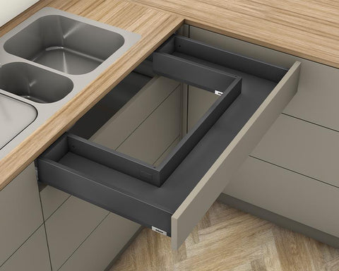 Blum MERIVOBOX M Height 91mm Sink Drawer with BLUMOTION