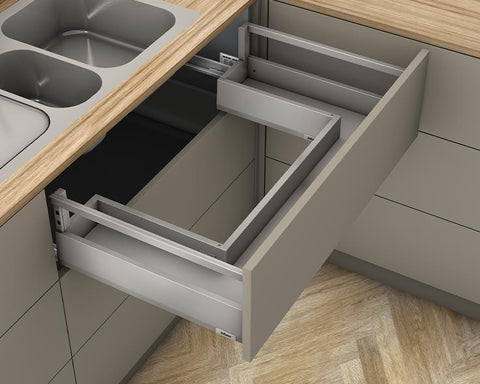 Blum MERIVOBOX modular E Height 192mm Sink Drawer with Single Gallery Rail with