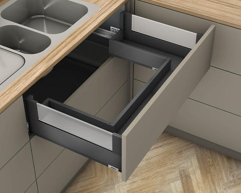 Blum MERIVOBOX modular E Height 192mm Sink Drawer with BOXCOVER with BLUMOTION