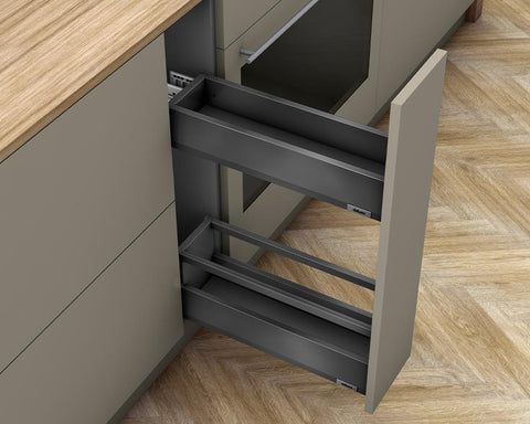 Blum MERIVOBOX M + E Height SPACE TWIN with Single Gallery with BLUMOTION
