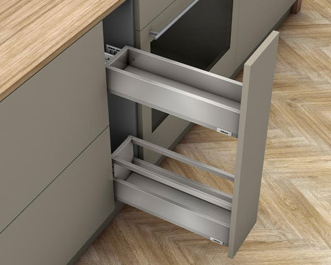 Blum MERIVOBOX M + E Height SPACE TWIN with Single Gallery with BLUMOTION