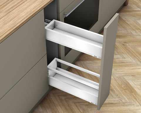 Blum MERIVOBOX M + E Height SPACE TWIN with Single Gallery with BLUMOTION