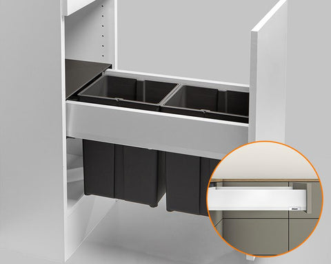 Blum MERIVOBOX M Height 91mm Drawer 500mm with Wesco Pull