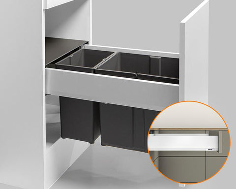 Blum MERIVOBOX M Height 91mm Drawer 500mm with Wes