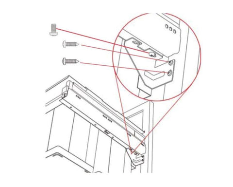 Wesco® Pullboy Z Bracket Kit Framed/Shaker Doors. 4 Screws 4x15mm