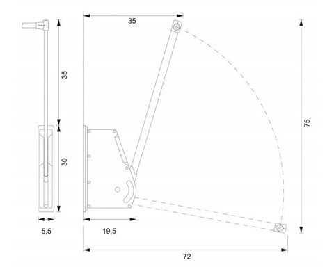 Ambos Wall Lift – Wardrobe Lift Rail/Pull Down Rail