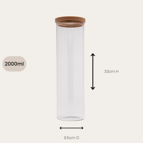 Wategos Round Glass Pantry Jars | Praline