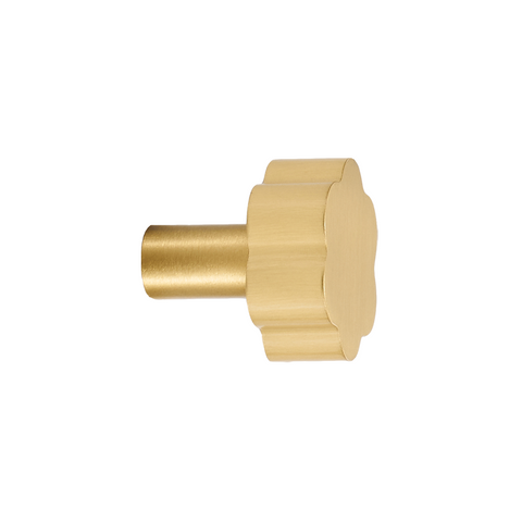 Wavey Solid Brass Hook | Satin Brass