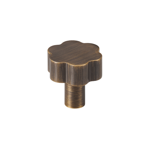 Wavey Solid Brass Knob II | Bronze