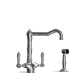 Two-Handle Kitchen Tap with Side Spray — Swivel Spout | Puglia Discover the Two-Handle Kitchen Tap with Side Spray — Swivel Spout | Puglia. Handmade in Italy, combining elegance and functionality.