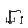 Two-Handle Kitchen Tap with Side Spray — Swivel Spout | Puglia Discover the Two-Handle Kitchen Tap with Side Spray — Swivel Spout | Puglia. Handmade in Italy, combining elegance and functionality.