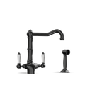 Two-Handle Kitchen Tap with Side Spray — Swivel Spout | Puglia Discover the Two-Handle Kitchen Tap with Side Spray — Swivel Spout | Puglia. Handmade in Italy, combining elegance and functionality.