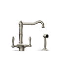 Two-Handle Kitchen Tap with Side Spray — Swivel Spout | Puglia Discover the Two-Handle Kitchen Tap with Side Spray — Swivel Spout | Puglia. Handmade in Italy, combining elegance and functionality.