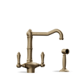 Two-Handle Kitchen Tap with Side Spray — Swivel Spout | Puglia Discover the Two-Handle Kitchen Tap with Side Spray — Swivel Spout | Puglia. Handmade in Italy, combining elegance and functionality.