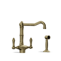 Two-Handle Kitchen Tap with Side Spray — Swivel Spout | Puglia Discover the Two-Handle Kitchen Tap with Side Spray — Swivel Spout | Puglia. Handmade in Italy, combining elegance and functionality.