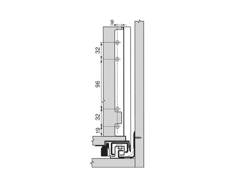 Blum LEGRABOX pure Back Fixing Bracket Set F Height ZB7F0