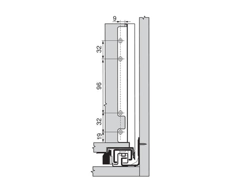 Blum LEGRABOX pure Back Fixing Bracket Set F Height ZB7F0