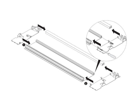 Blum LEGRABOX pure Front Fixing Component Glass Element ZI7.2CS0