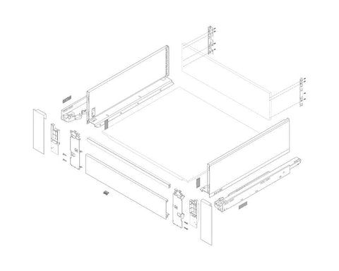 Blum LEGRABOX pure Cross Gallery Rail, CW=1200mm, cut to size ZR7.1080U