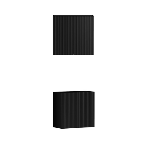 Marlo Black Mini Laundry (Wall and Base Cabinet Set 650mm)
