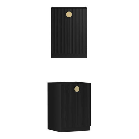 Marlo Black Cabinet Laundry Set 1305x600x2100 (Style B)