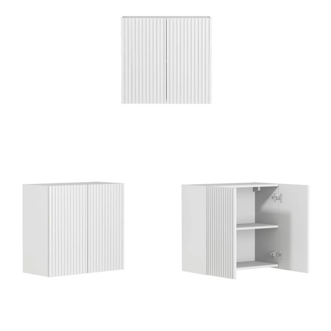 Noosa White Cabinet Laundry Set 1715x600x2100 (Style B)