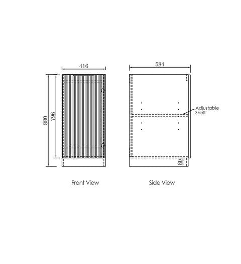 Noosa White Cabinet Laundry Set 1715x600x2100 (Style B)