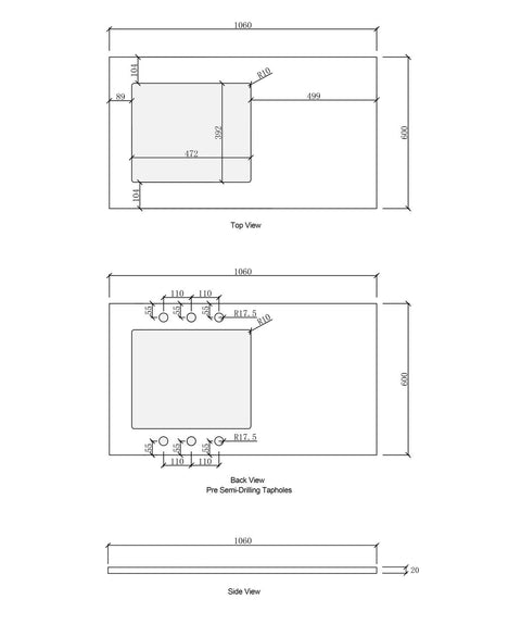 Noosa White Cabinet Laundry Set 1715x600x2100 (Style A)