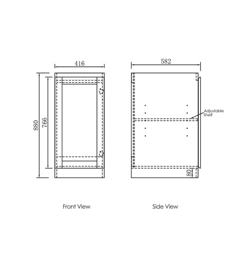 Hampton White Laundry Wall Cabinet (415mm)