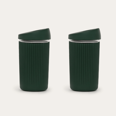 Reusable Glass Coffee Cup | 12oz