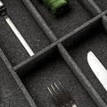 The Häfele FineLine OrganiQ multifunctional insert, 385–610mm shown fitted in a drawer (2 of 2)
