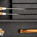 The Häfele FineLine OrganiQ knife block shown fitted in a drawer