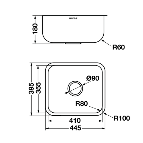 Häfele Undermount Single Bowl Sink