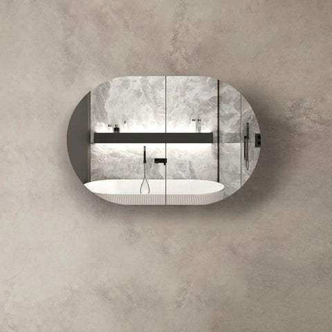 COOGEE Shaving Cabinet 900mm Natural Oak / Black Oak / White with Optional USB LED
