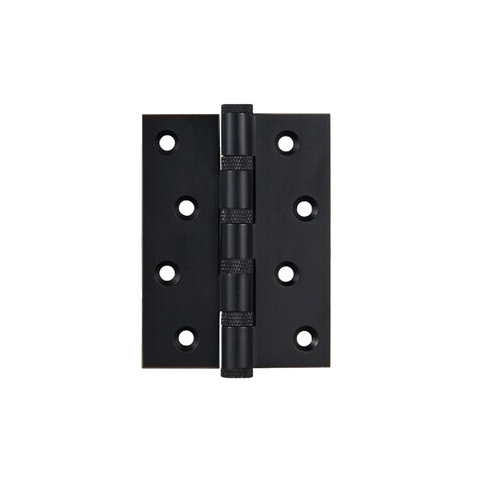 Cross-Knurled Solid Brass Butt Hinge | Black S - M