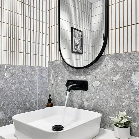 NOOSA Oval Framed Mirror 1200/900mm - Matte Black