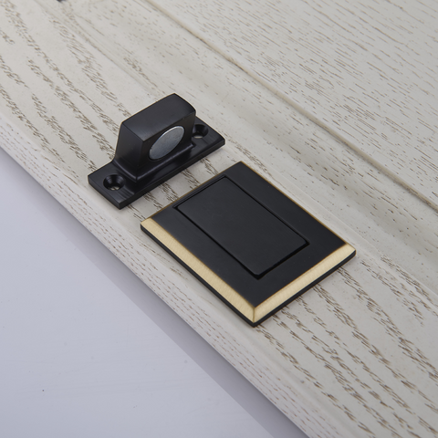 Flush Magnetic Solid Brass Door Stop | Gunmetal