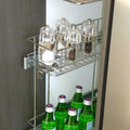 Bottle & Pull Out Spice Rack, 485D (Incl. Side Mount Slides)