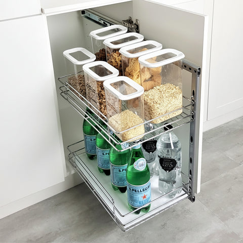 Multi-Purpose Pull Out, 300W Baskets (incl. frame, slides, 2 baskets)