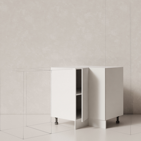 Floor Cabinet – L-Shape Corner – Bifold Doors