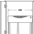Diagram of Hailo Tandem-S pull-out waste bin system 28L for kitchen cabinets with dimensions.