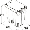 Hideaway Compact Soft-Close Waste Bin dimensions