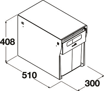 Waste Bin Hideaway Compact Double 2x20L White – HCF220H