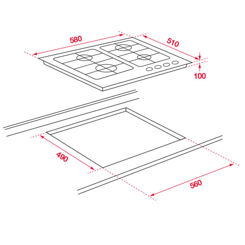 Hafele 60cm Gas Cooktop