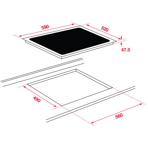 Hafele 90cm Ceramic Cooktop