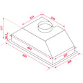 60cm or 90cm Hafele Undermount Built in Rangehood Features: 520 m3/hr extraction2x LED 3W 2700K3 Speed settingsPush pull knob controlsAluminium grease filter68 dBA max noise level Version: 60cm90cm Dimensions. (mm): 60cm = 177 x 535 x 300 (HxWxD) - 4.8kgs